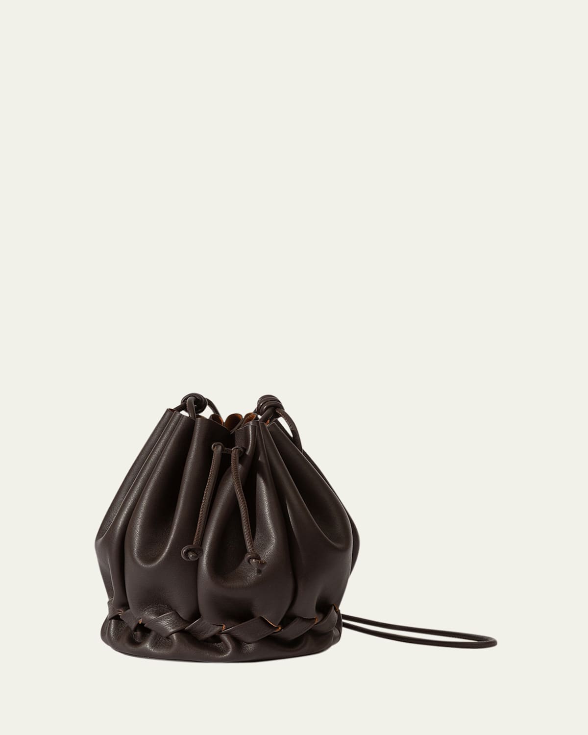 Molina Pleated Leather Bucket Bag