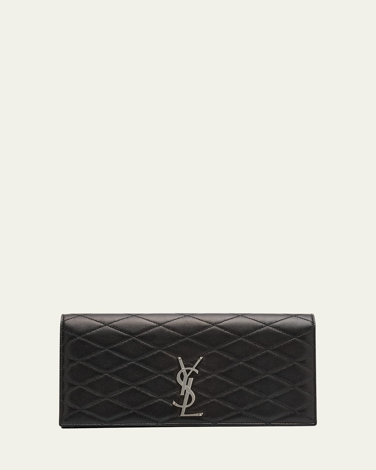 SAINT LAURENT KATE YSL CLUTCH IN QUILTED SMOOTH LEATHER 