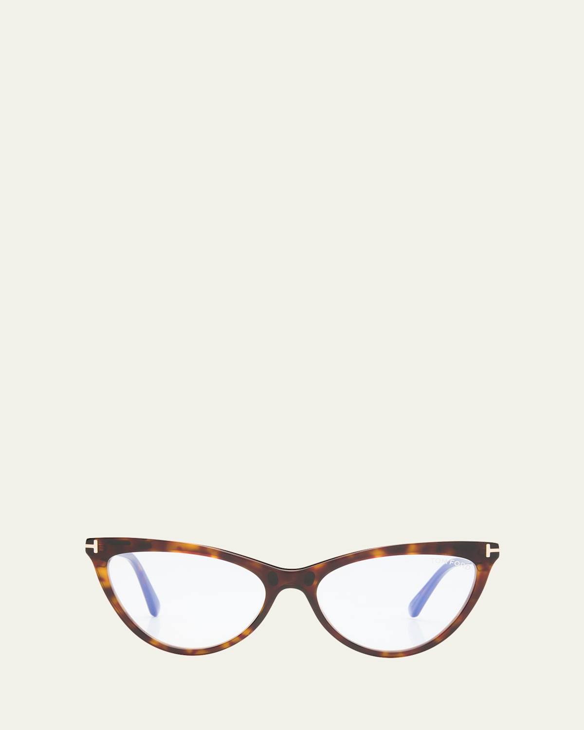 Tom Ford Blue Blocking Acetate & Plastic Cat-eye Glasses With Clip-on Sun Lenses In Brown