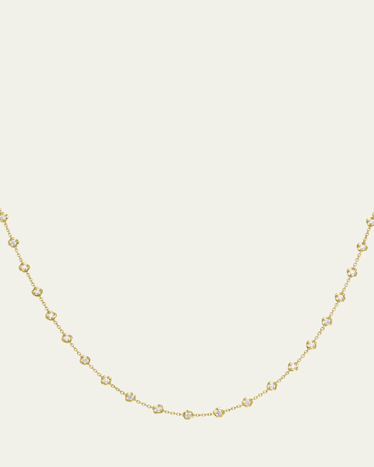 Paul Morelli Ultimate Gold Mini Chain Necklace with Diamonds, 35"L