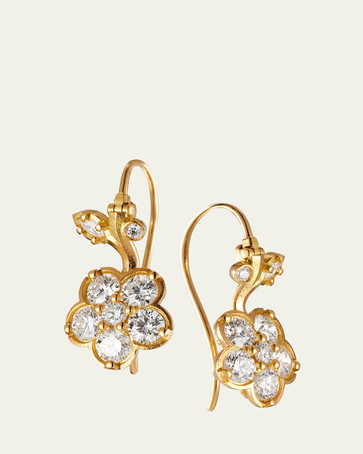 18K Yellow Gold Wild Child Small Earrings with Diamonds
