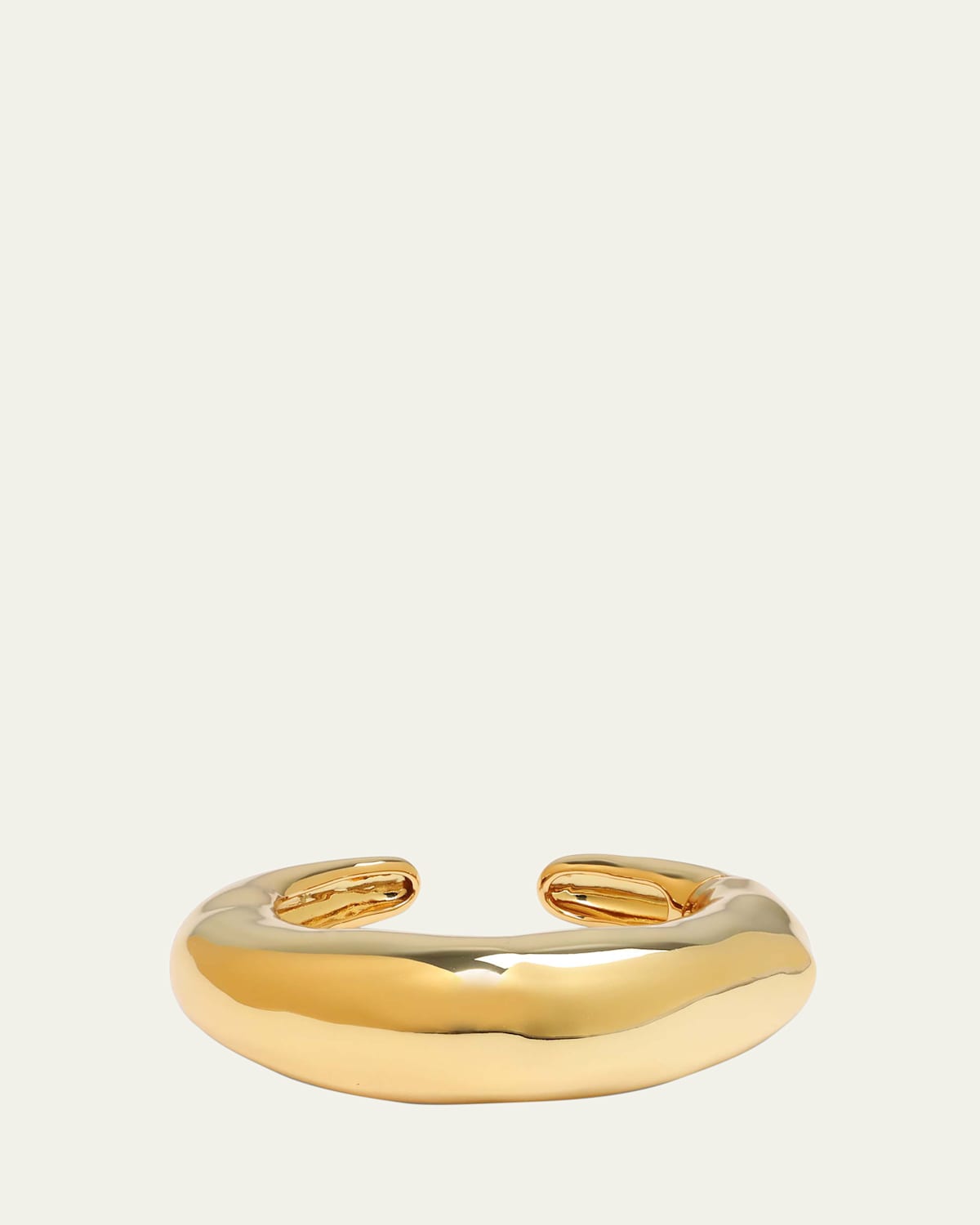Large Molten Gold Hinged Cuff Bracelet