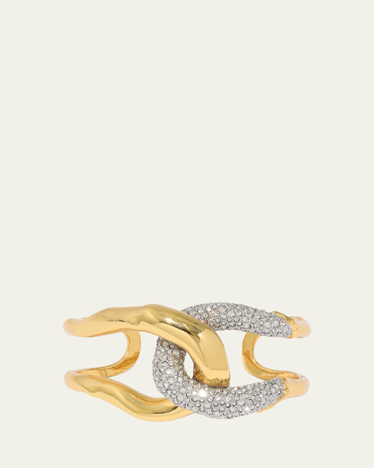 Solanales Crystal Interlocked Cuff Bracelet