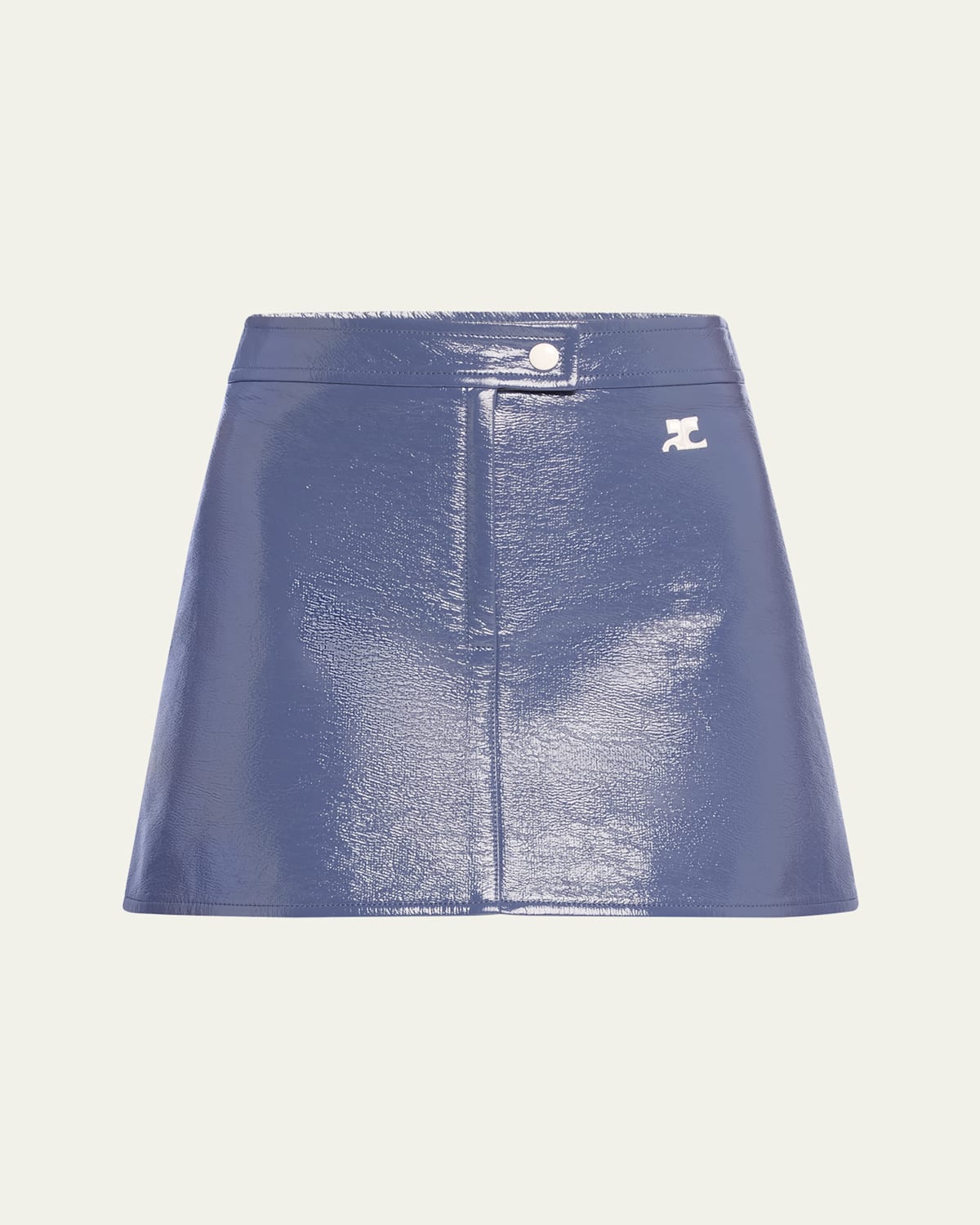 Courrèges Vinyle Reedition Mini Skirt In Blue