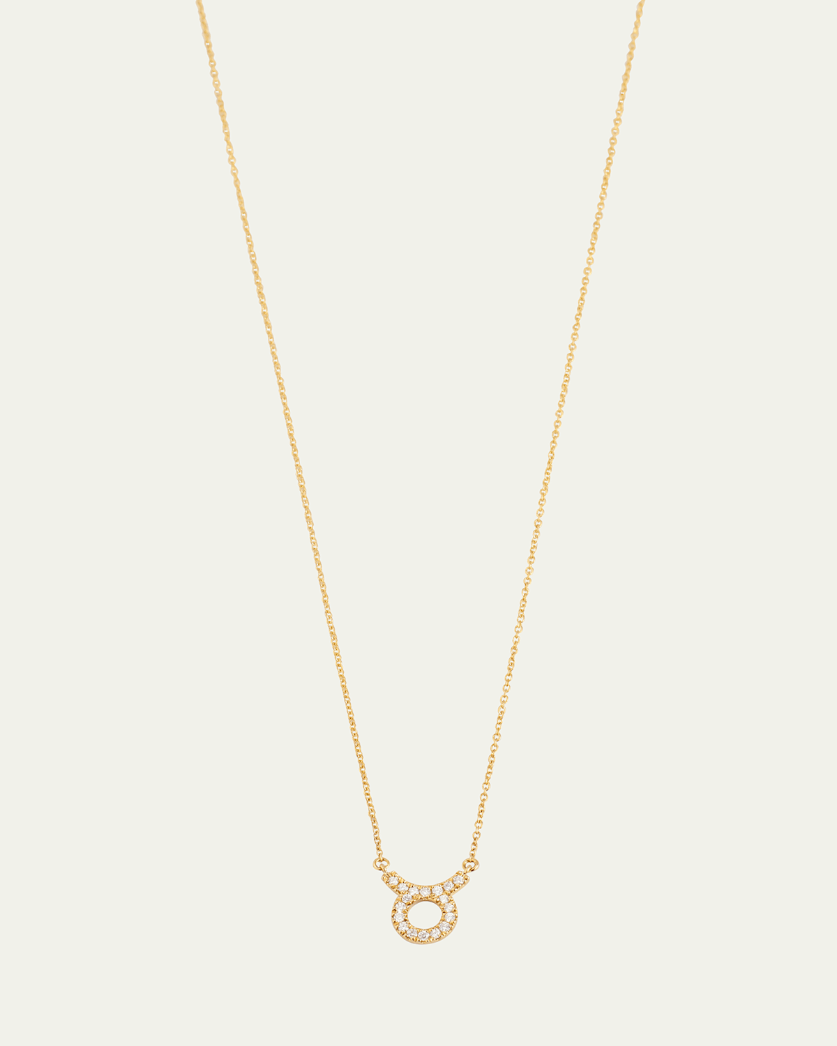 Star Sign Necklace, Taurus, in Yellow Gold and White Diamonds