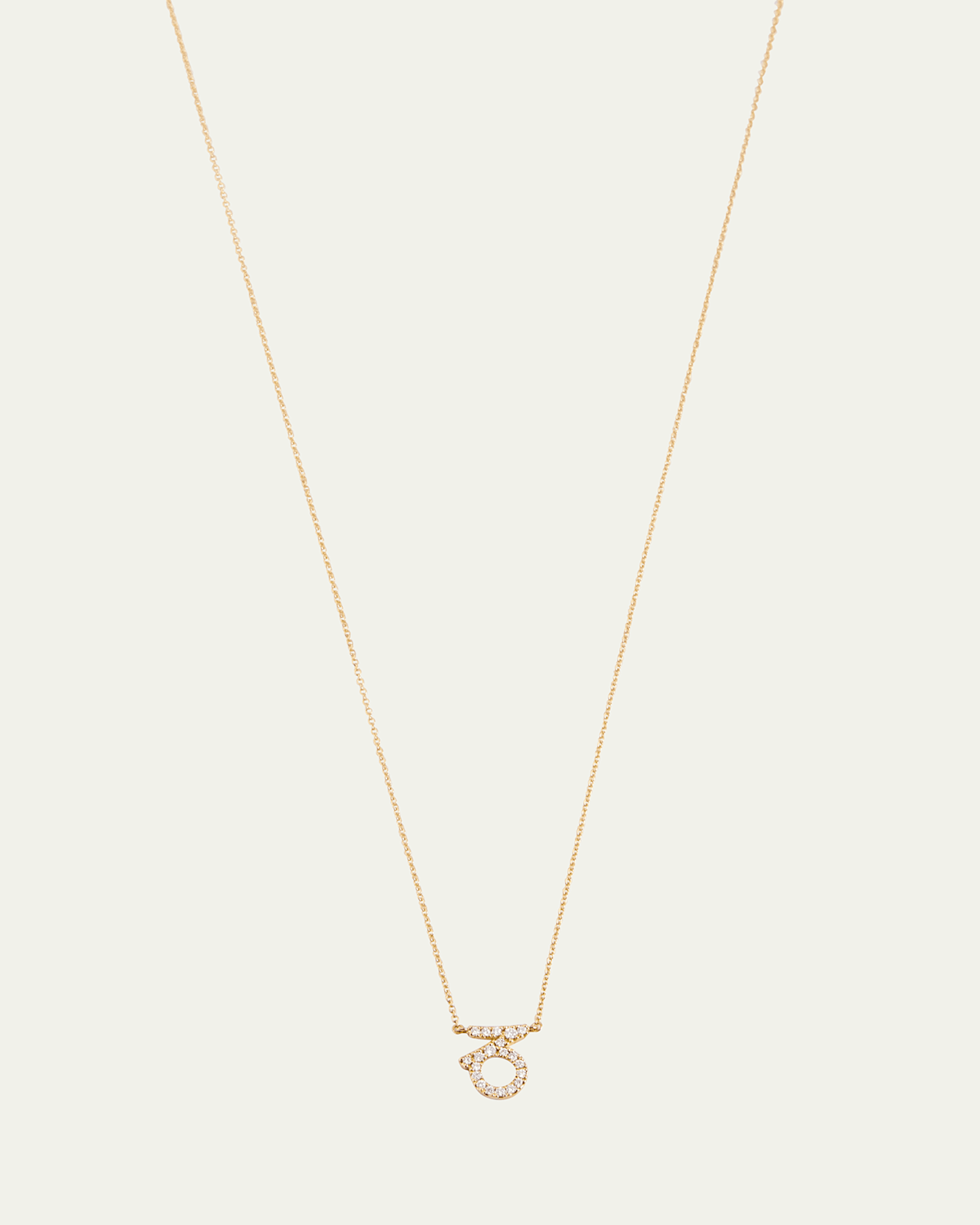 Star Sign Necklace, Capricorn, in Yellow Gold and White Diamonds