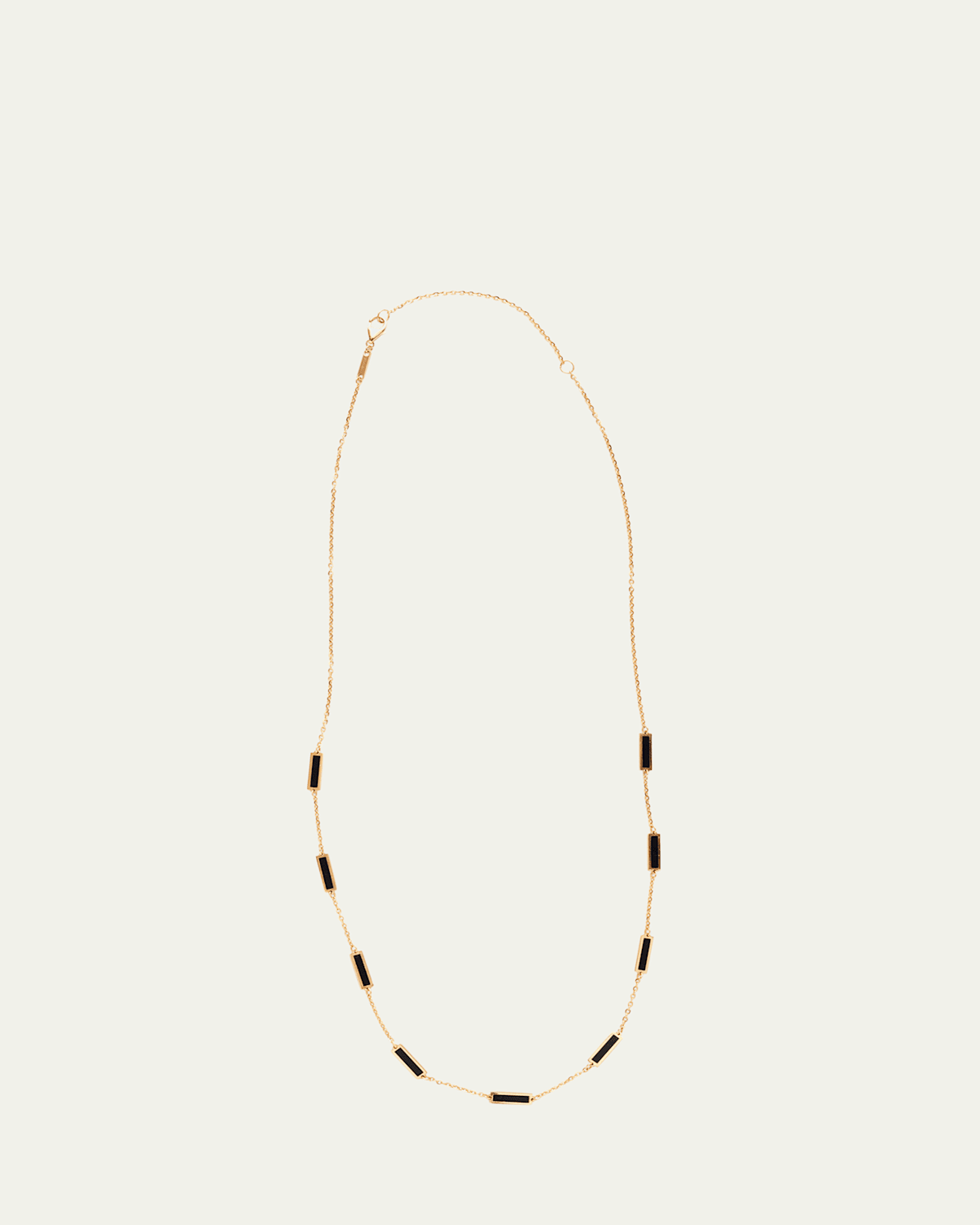 Bar Chain Necklace with Gemstones