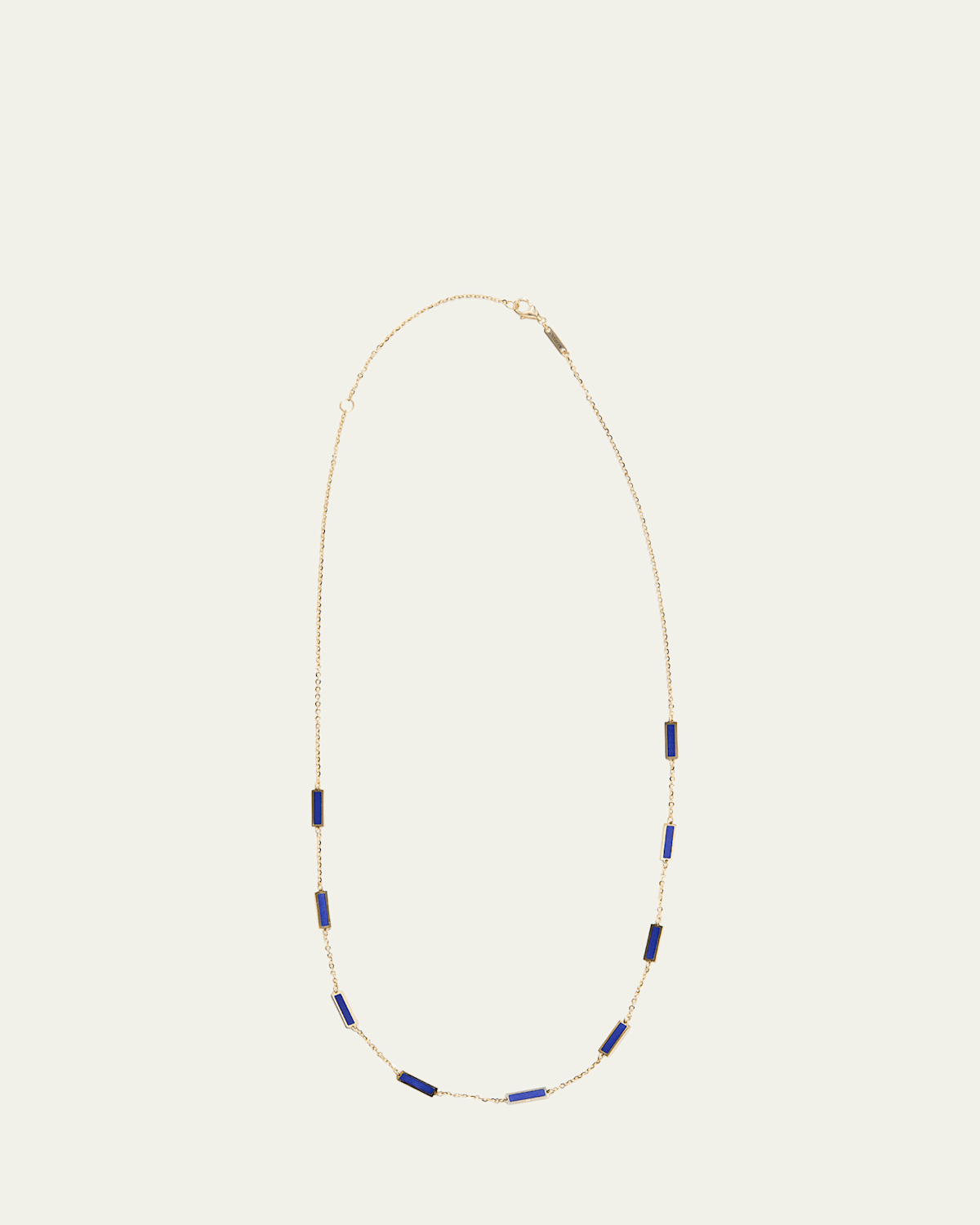 Bar Chain Necklace with Gemstones