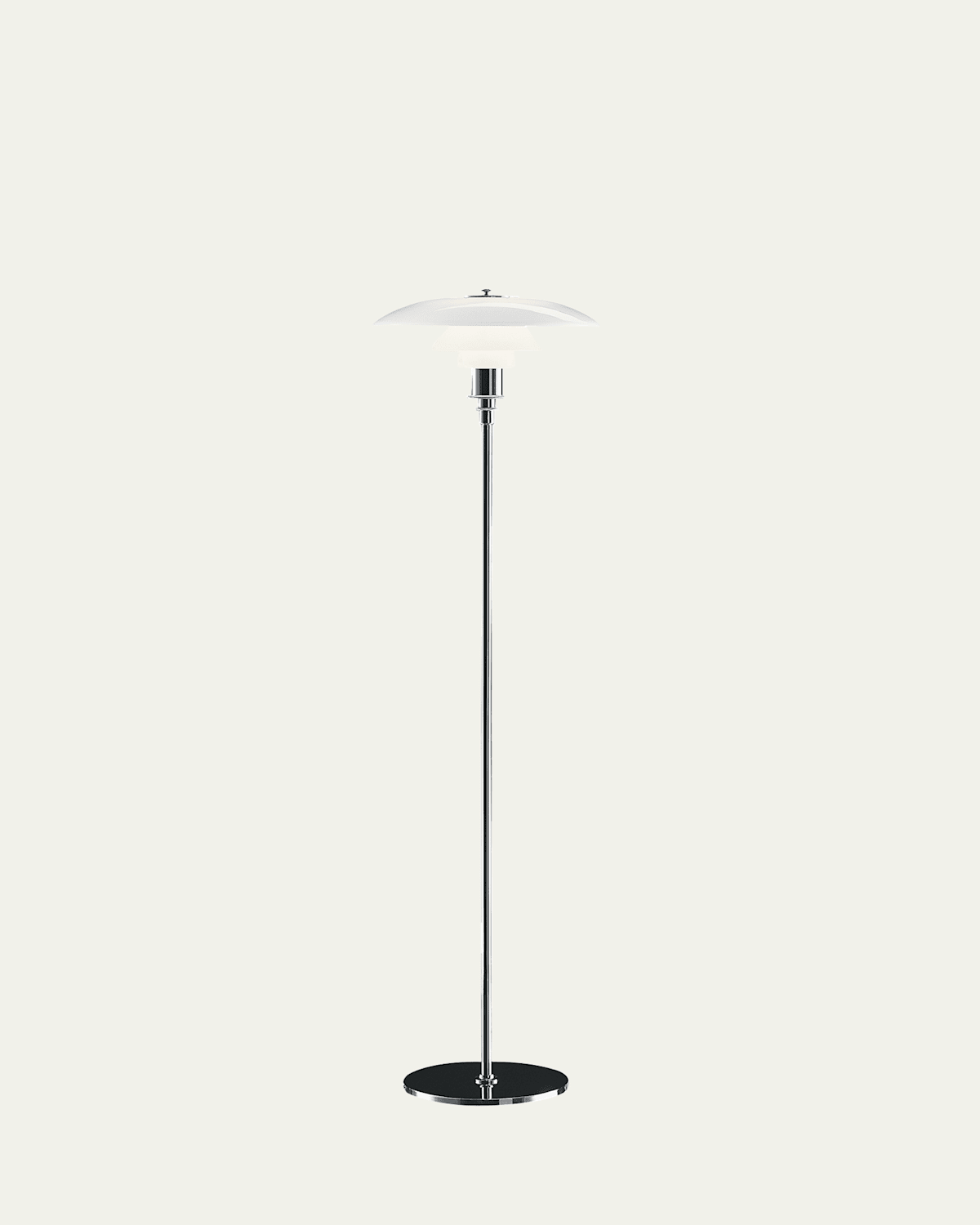 Louis Poulsen Ph 3-2 High Lustre Chrome-plated Floor Lamp In High Lustre Chrome Plated