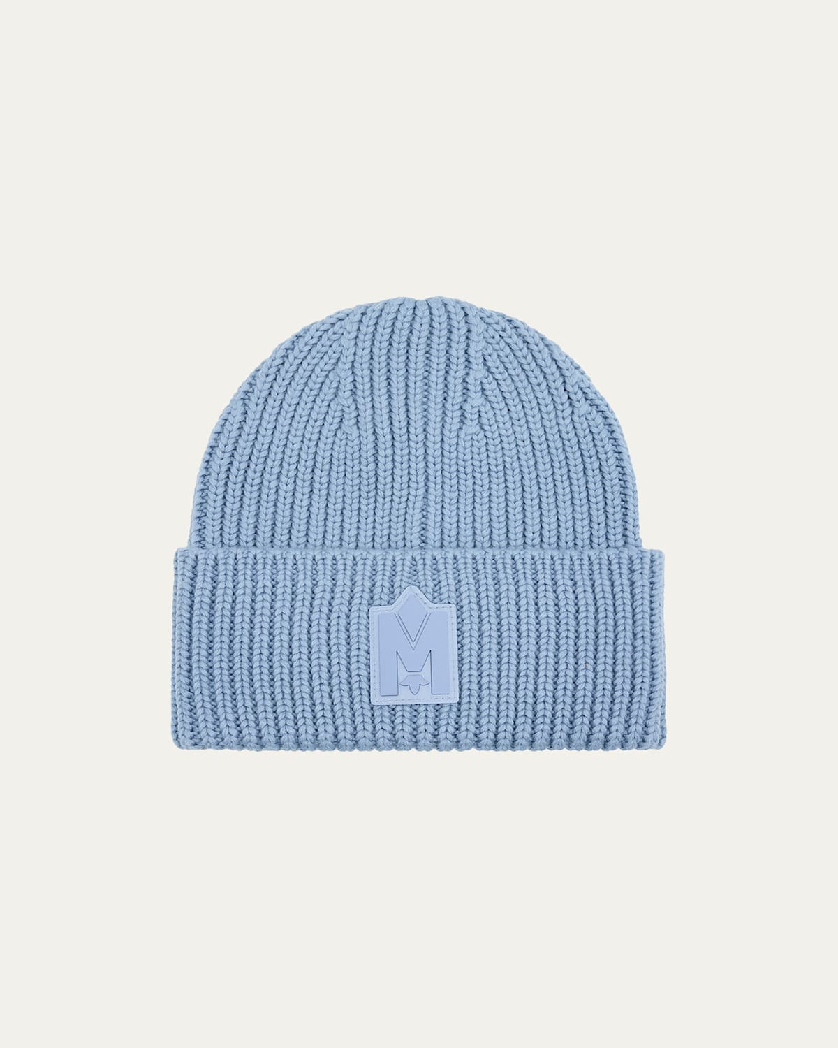 Mackage Men's M-logo Patch Beanie Hat In Blue