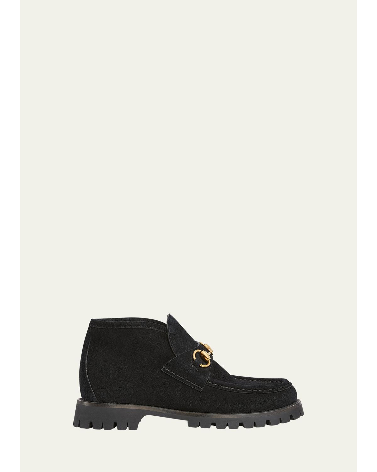 Sylke Suede Horsebit Booties