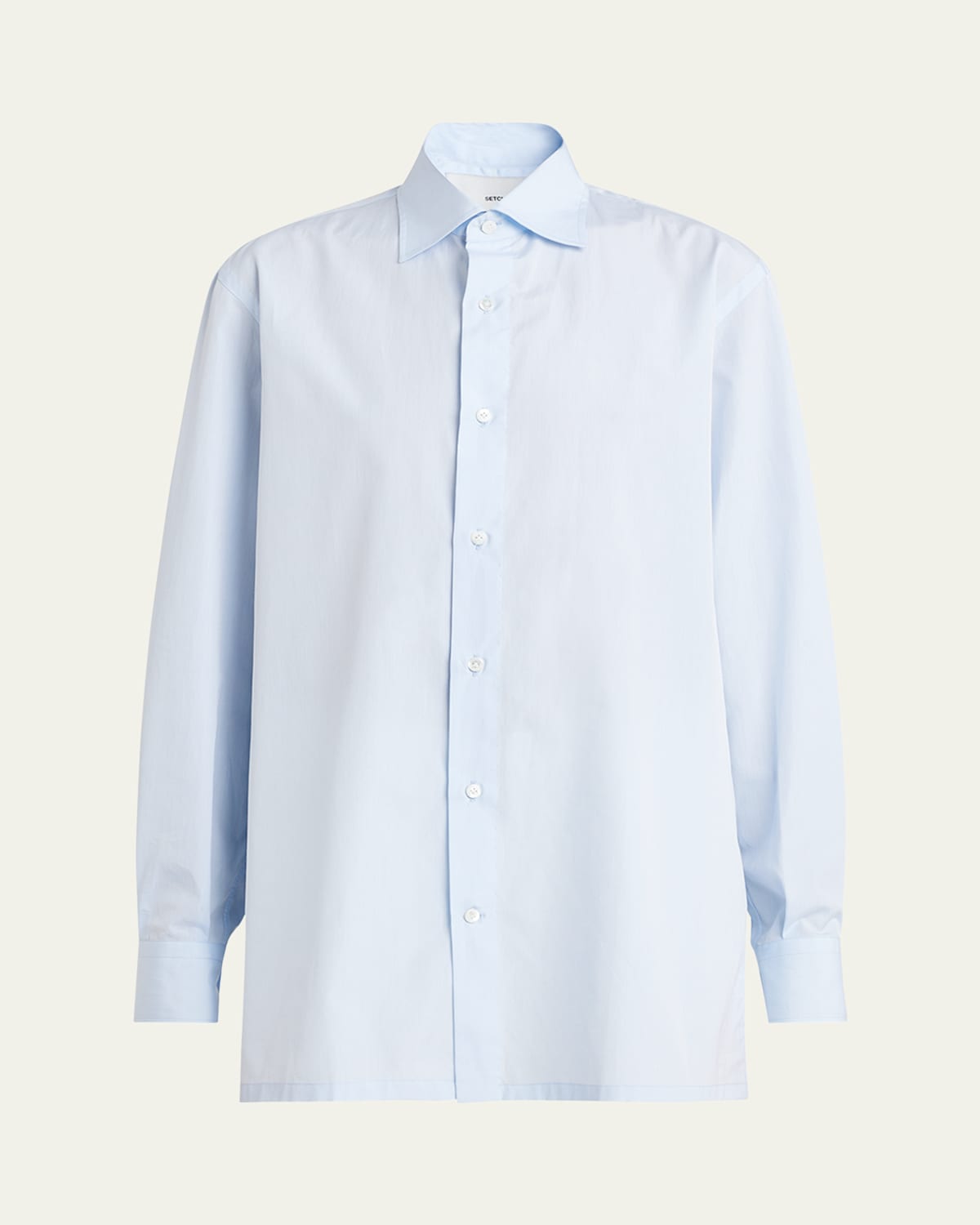 Setchu Button Down Poplin Shirt In Ltblue
