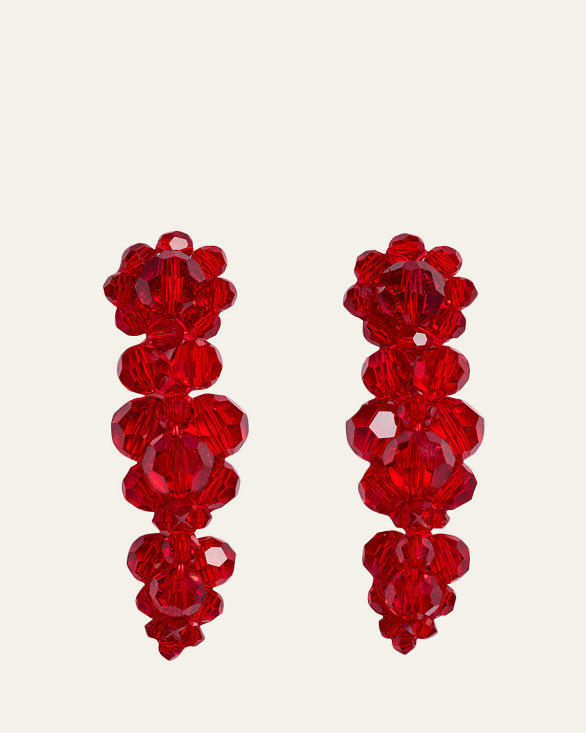 Simone Rocha Mini Cluster Earrings, Green