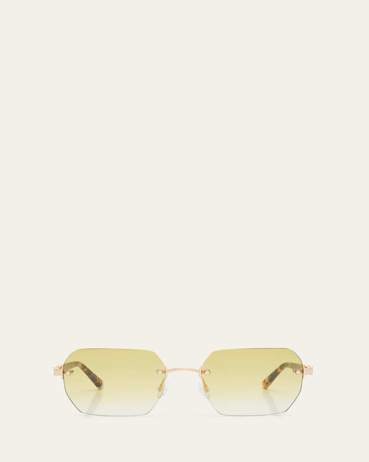 Men's Jude Rimless Rectangle Sunglasses