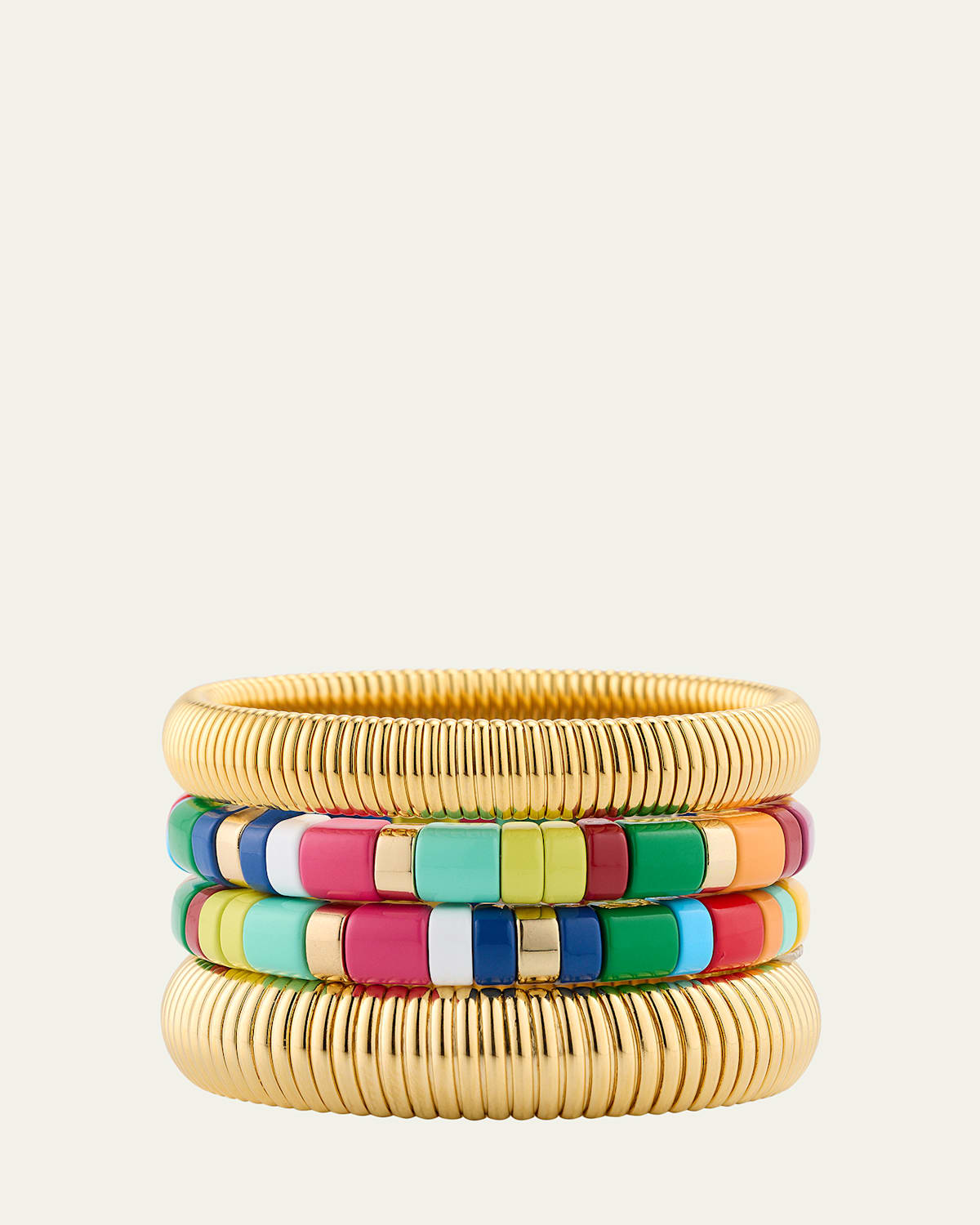 The Rio Stack Cobra Bracelets, Set of 4
