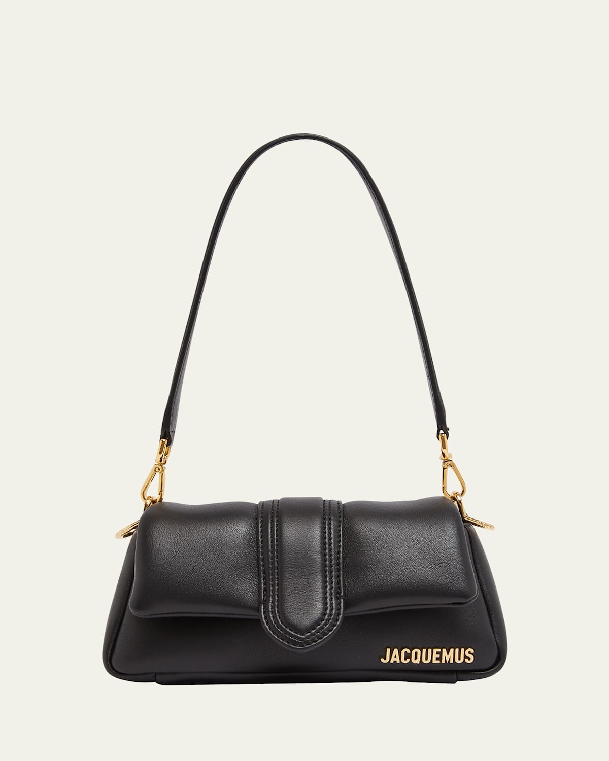 Jacquemus Womens Black Le Petit Bambino Puffy Leather Shoulder Bag In Black