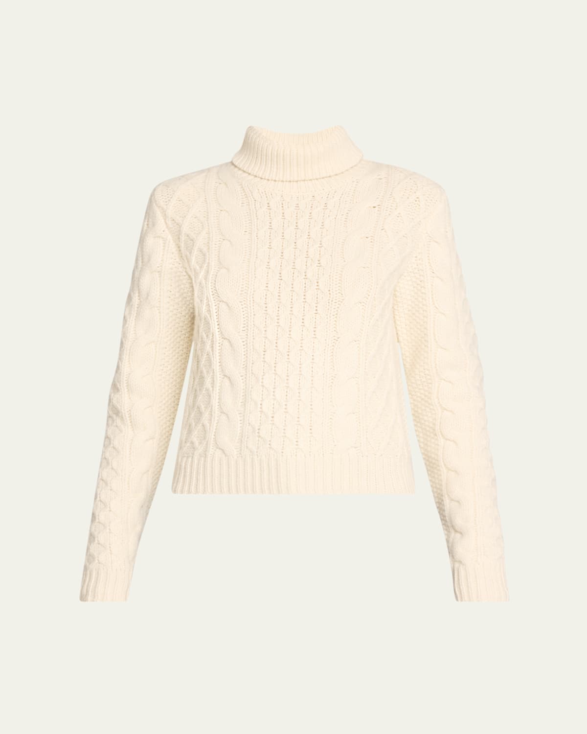 Andrina Cable Cashmere-Wool Turtleneck Sweater
