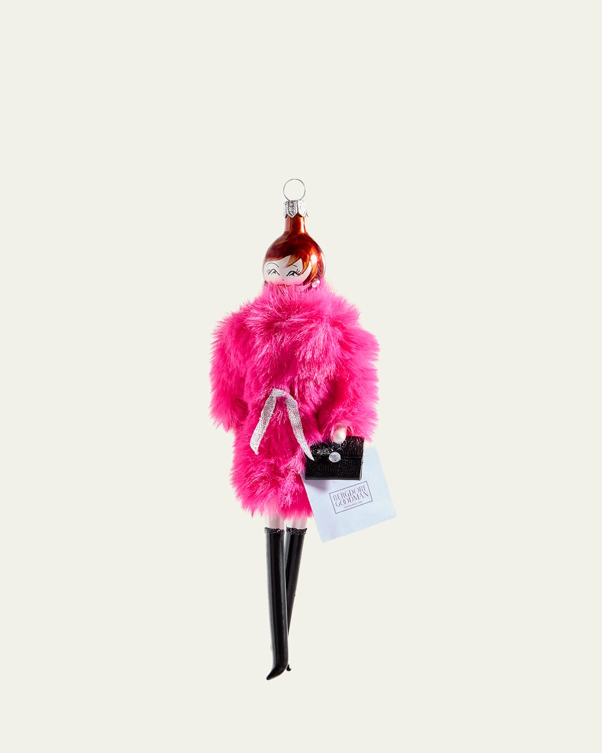 De Carlini Fashionista Christmas Ornament In Pink