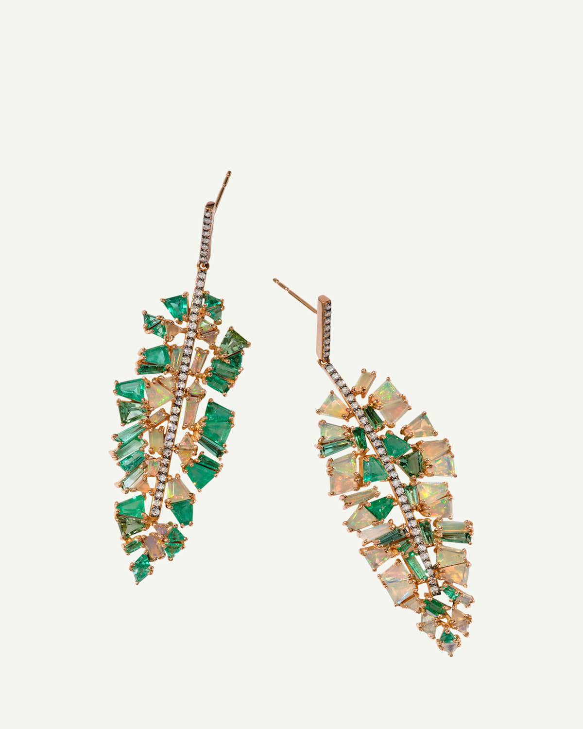 20K Rose Gold Bahia Banana Leaf Earrings