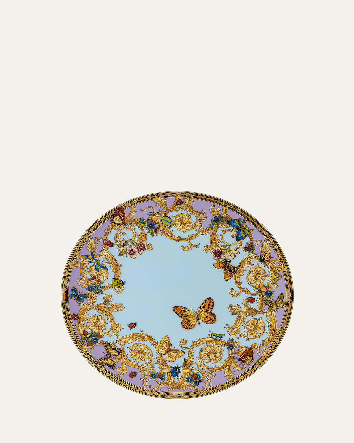 Versace Butterfly Garden Modern Service Plate, 13" In Multi