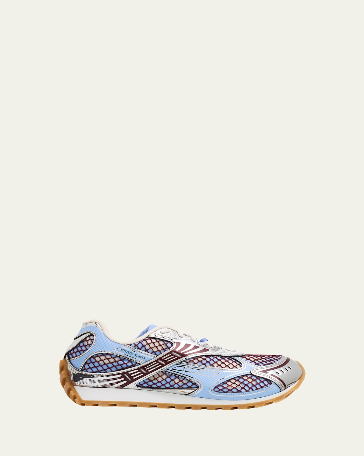 Bottega Veneta Men's Orbit Technical Fishnet Sneakers In Blue