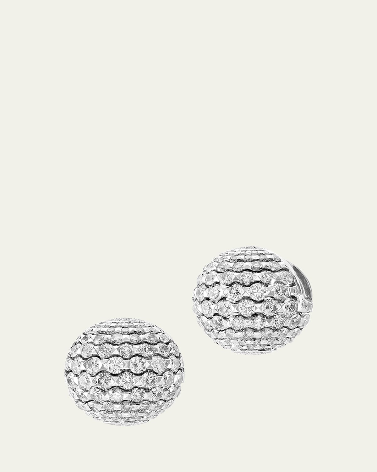 White Gold Merveilles Sphere Earrings with Diamonds