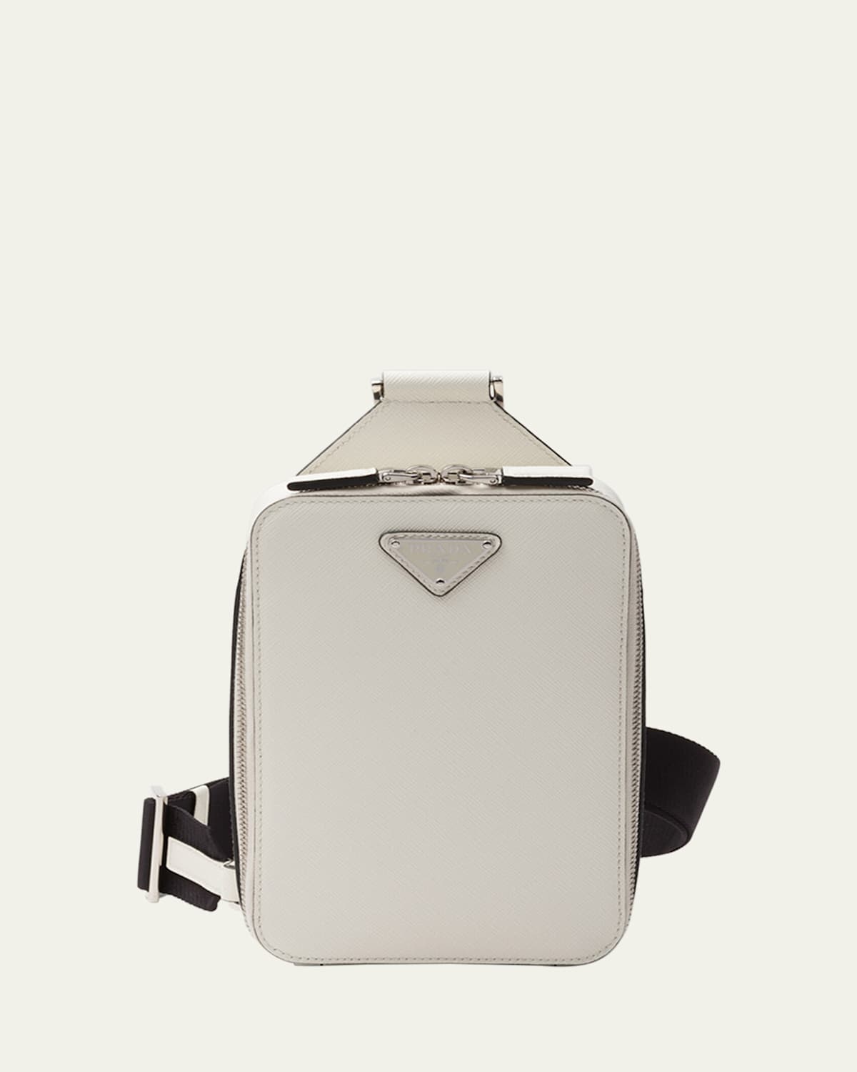 Men's Saffiano Leather Sling Backpack
