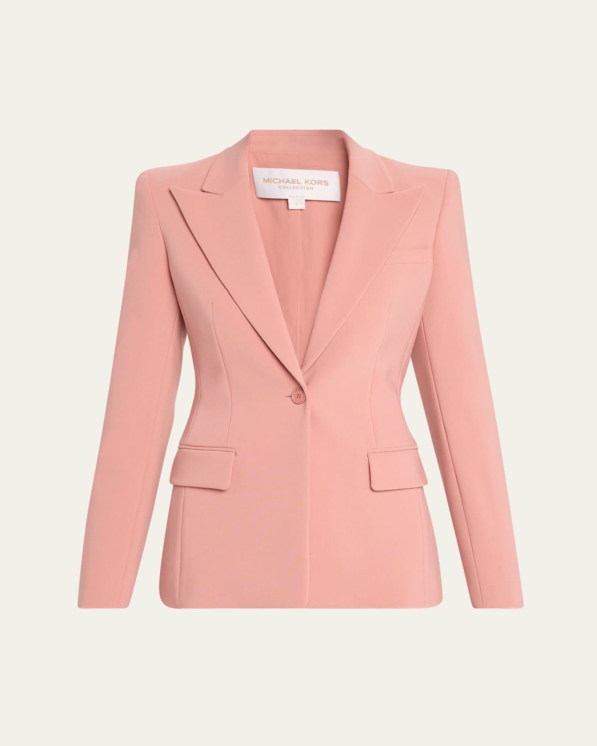 Georgina One-Button Wool Blazer