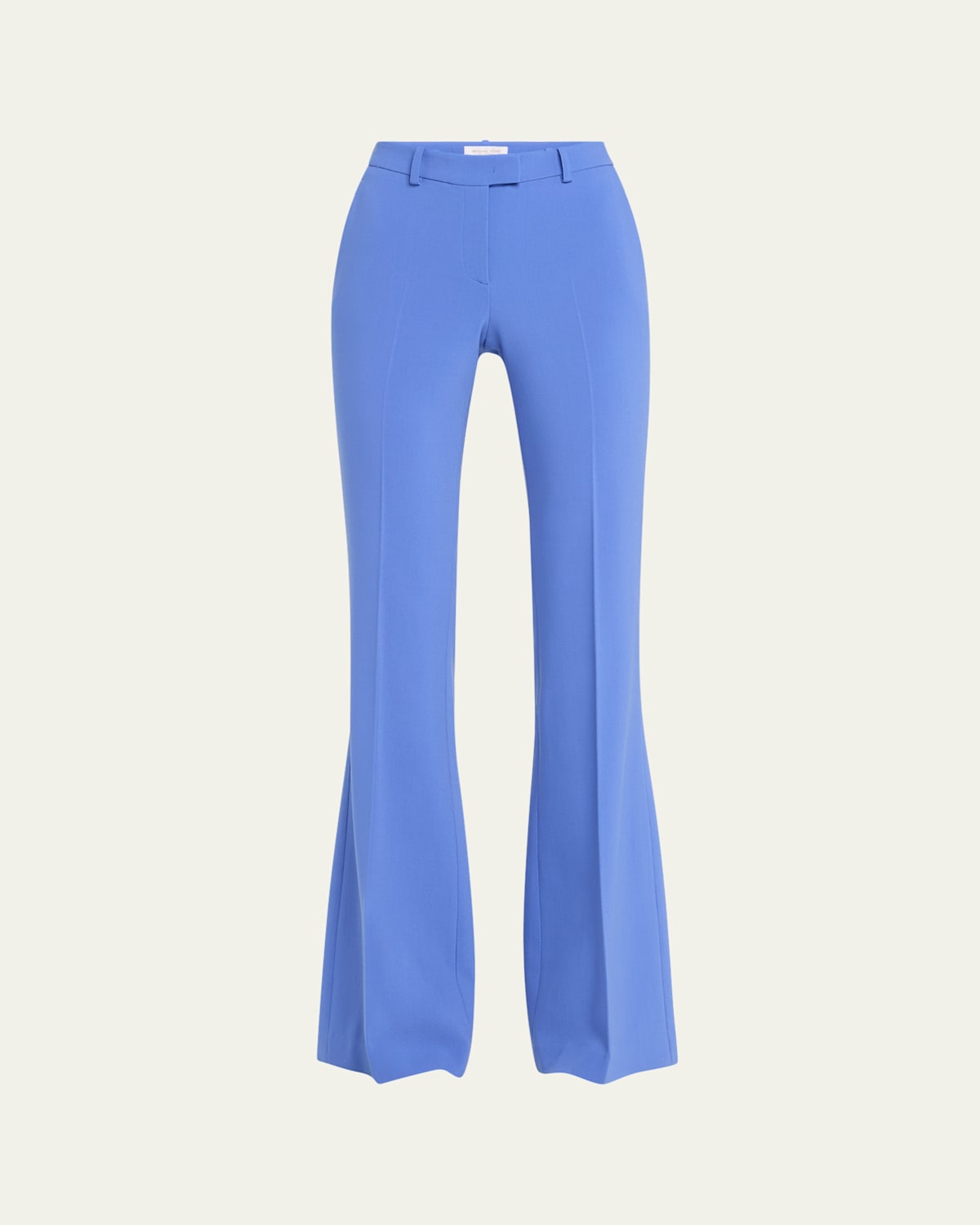 Michael Kors Haylee Flare Crepe Trousers In Azure