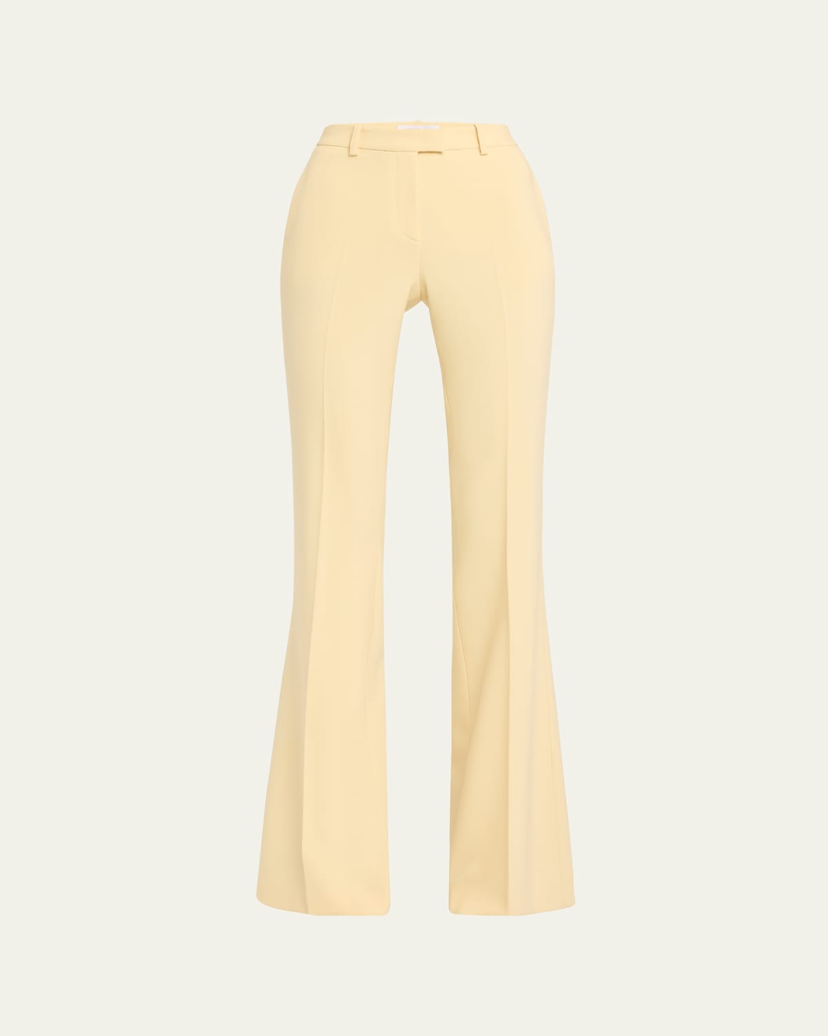 Michael Kors Haylee Flare Crepe Trousers In Parchment