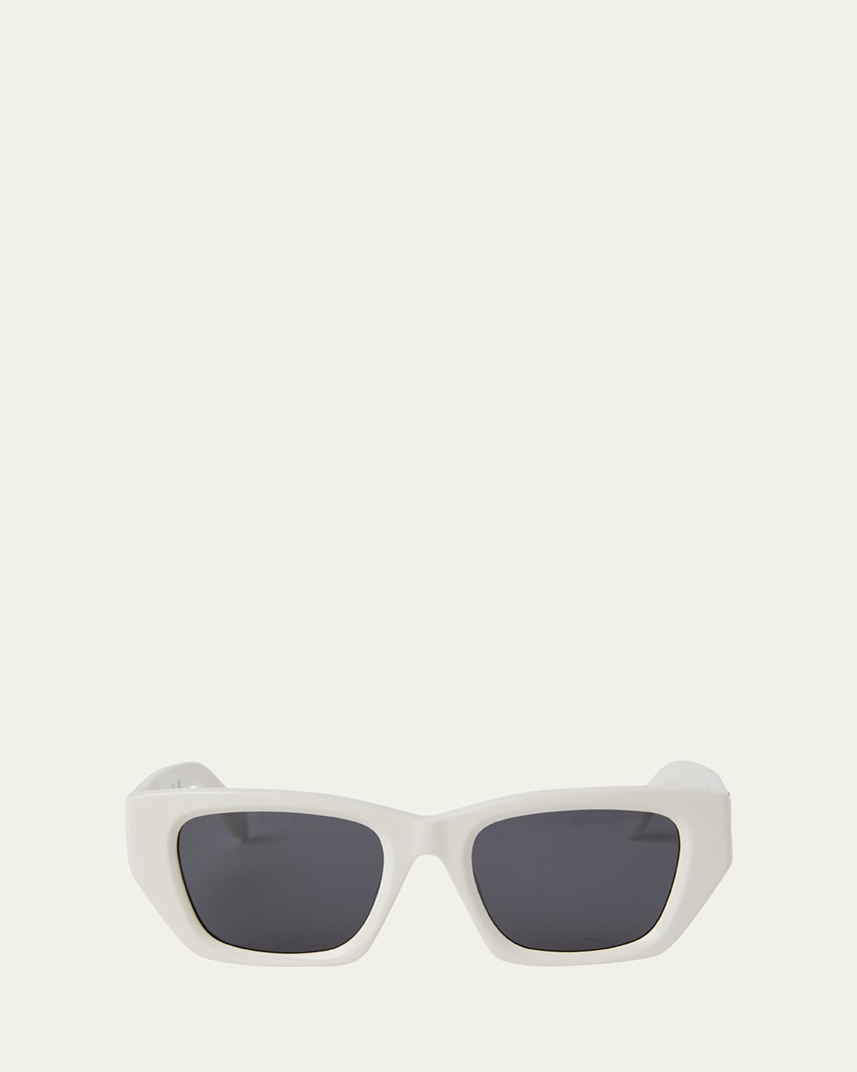 Hinkley White Acetate Cat-Eye Sunglasses