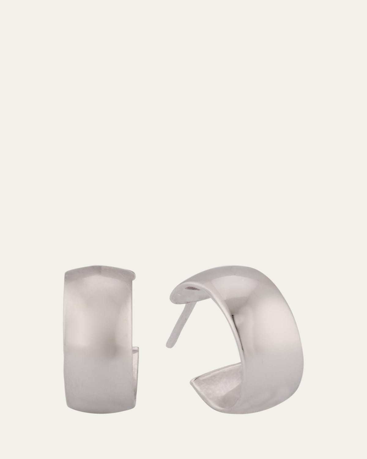 14K 25mm Curved Bold Hollow Hoops