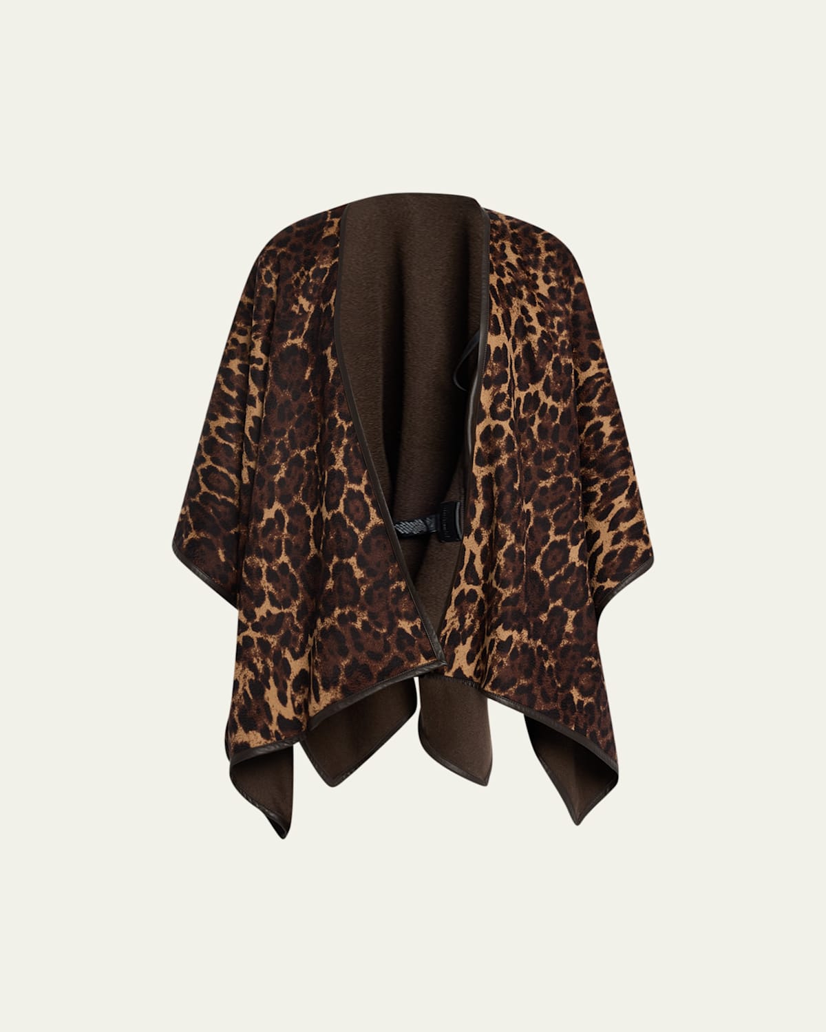 Reversible Jaguar Cashmere & Leather Cape