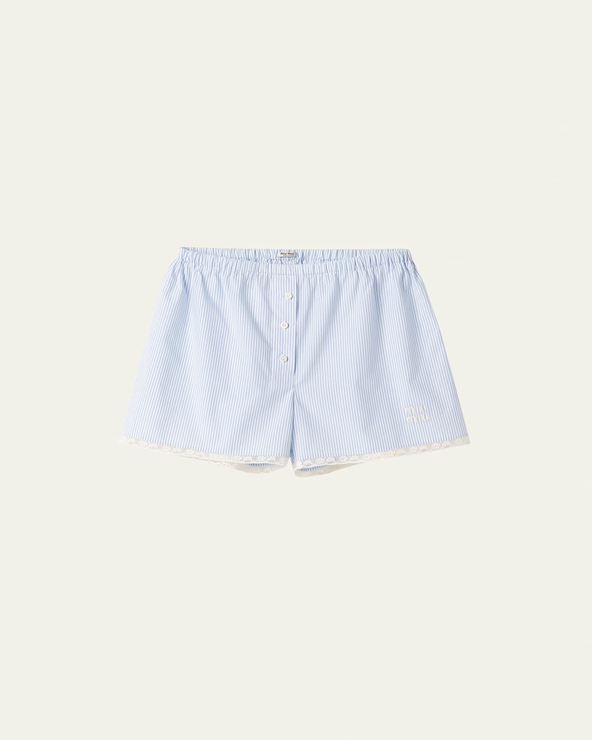 Pinstripe Logo-Embroidered Boxer Shorts