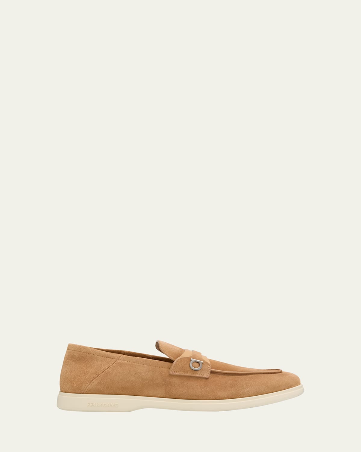 Ferragamo Gancini Mocassins Men In Light Camel