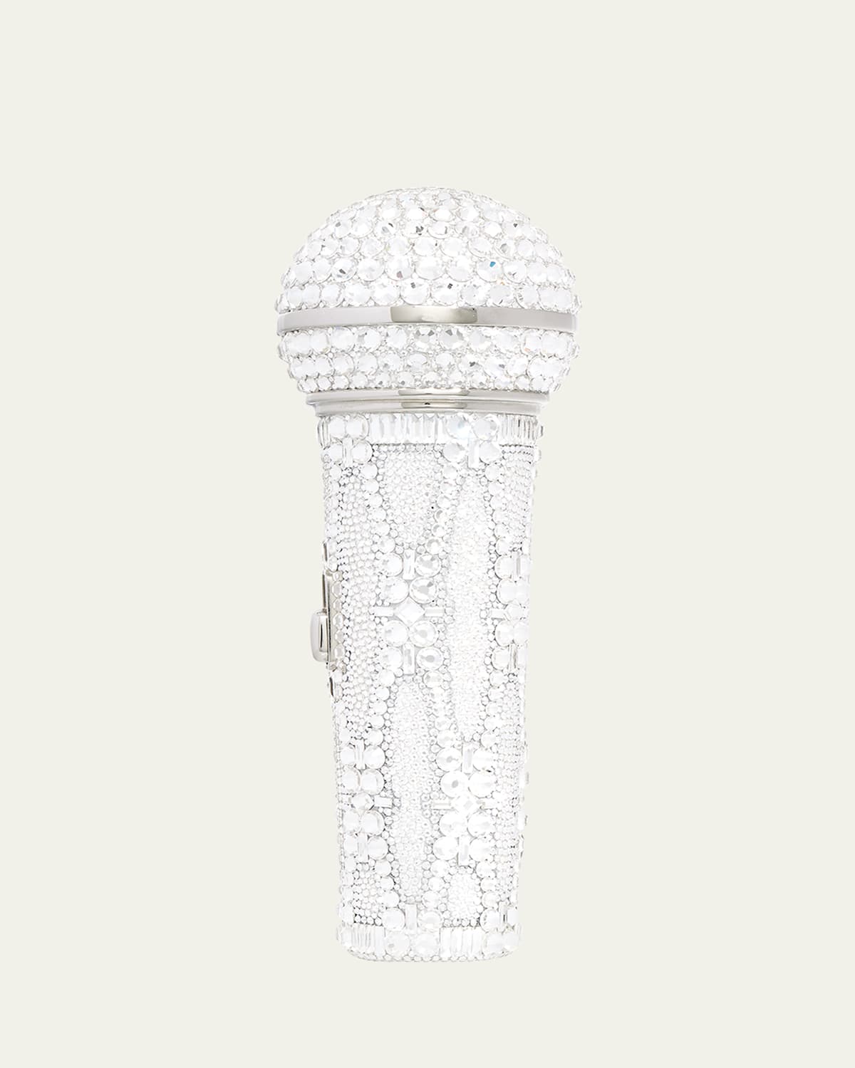 Microphone Crystal Clutch Bag with Chain Strap