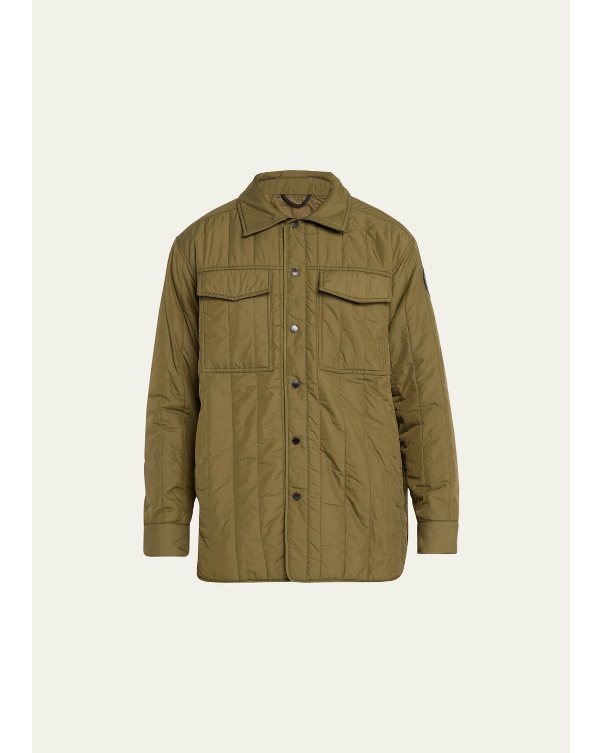 Men'S Quilted Black Label Overshirt