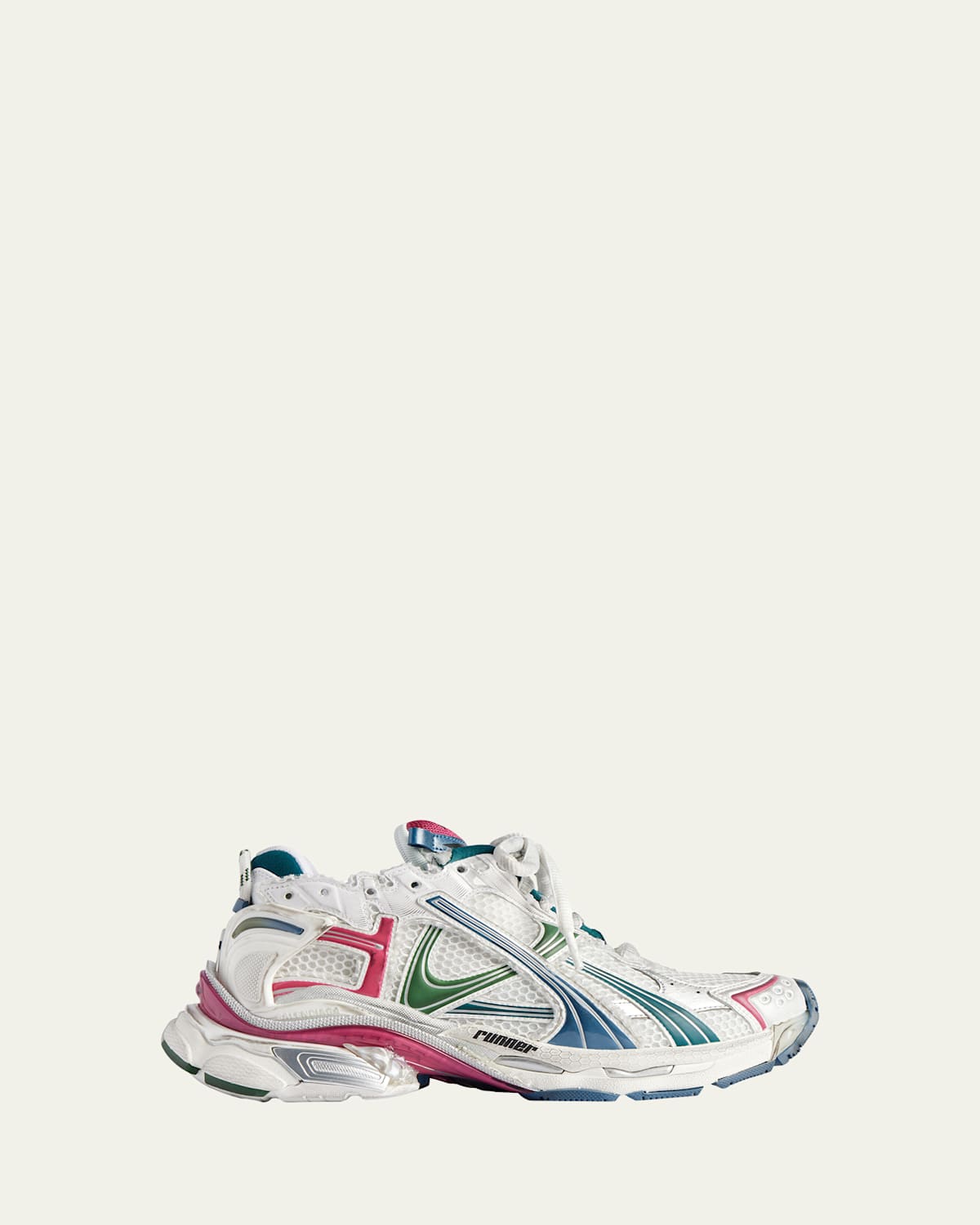 Balenciaga Men's Mesh Runner Sneakers In Multi
