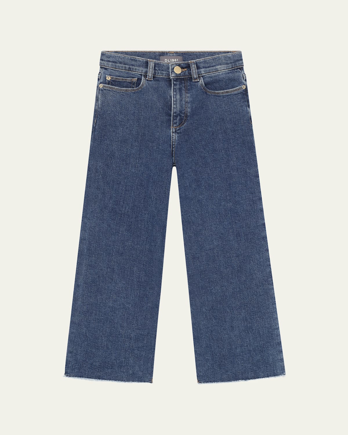 Dl1961 Girl's Lily High-rise Wide-leg Denim Jeans In Adams (performance)