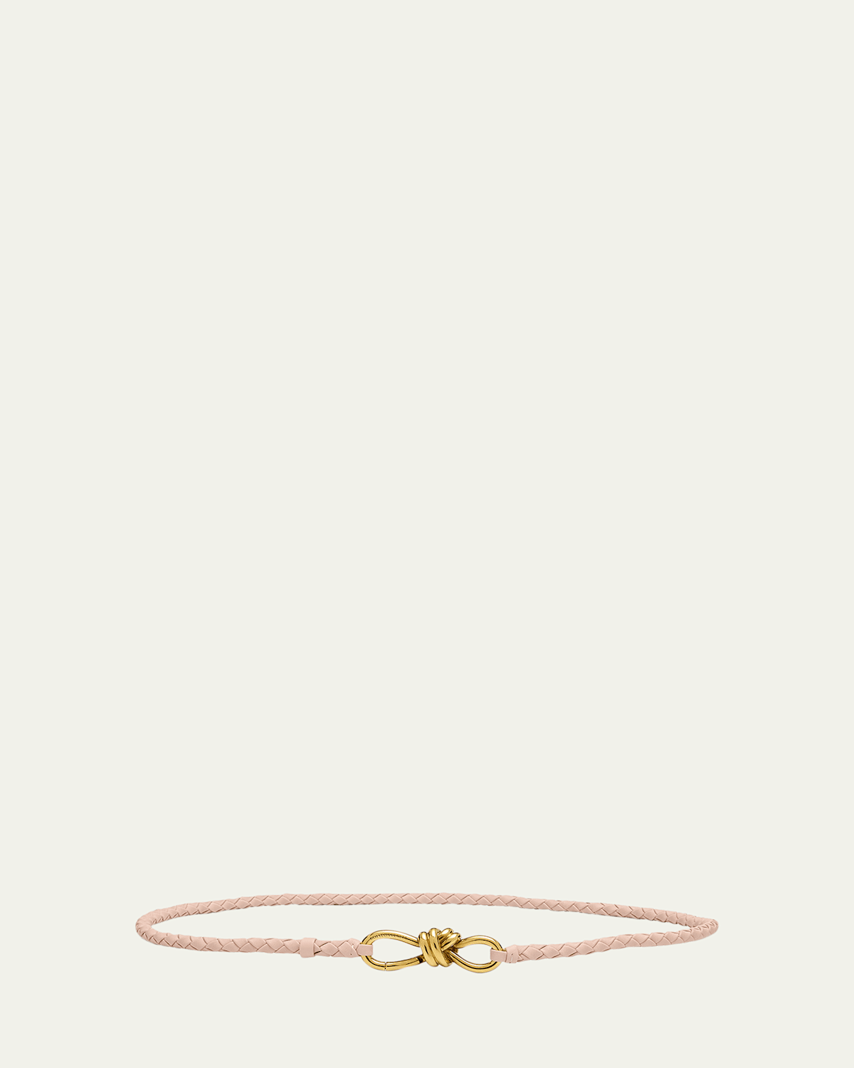 Bottega Veneta Intrecciato Braided Nappa Leather Belt In Lotus M Brass