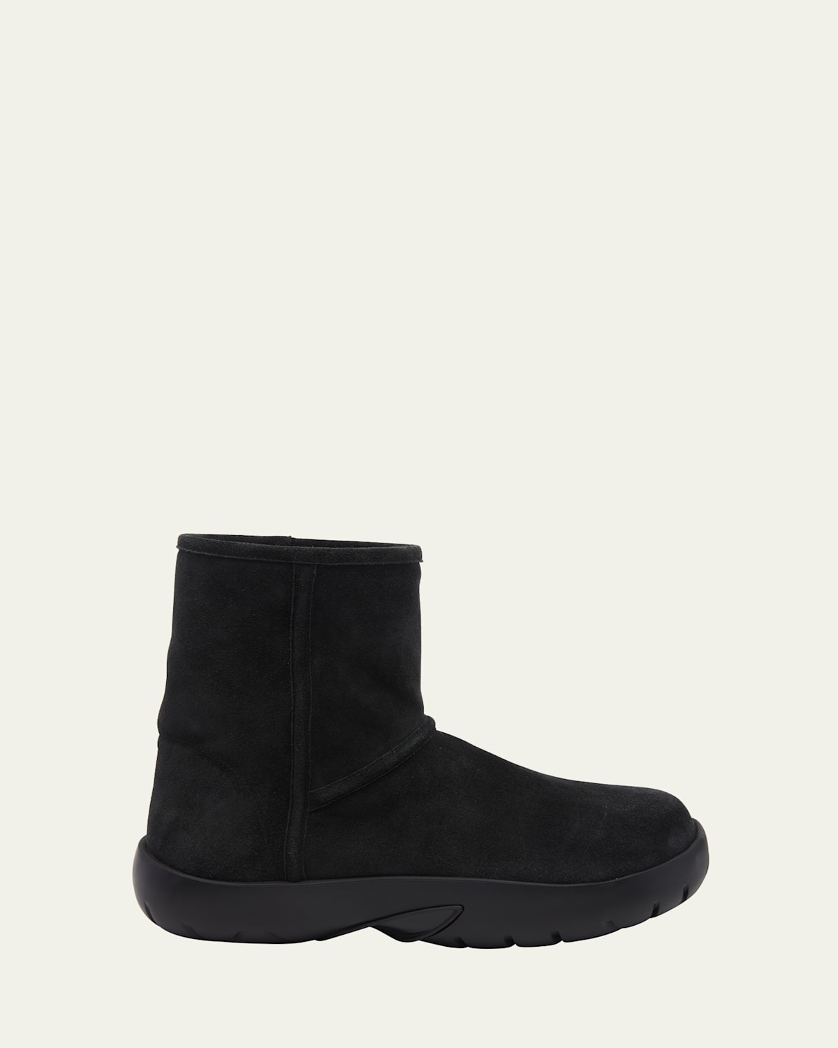 Bottega Veneta Snap Suede Ankle Boots In Black