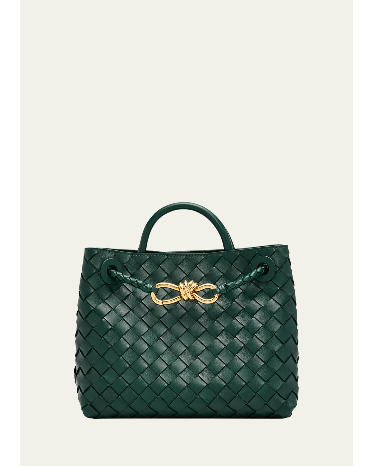 Andiamo Small Leather Top-Handle Bag