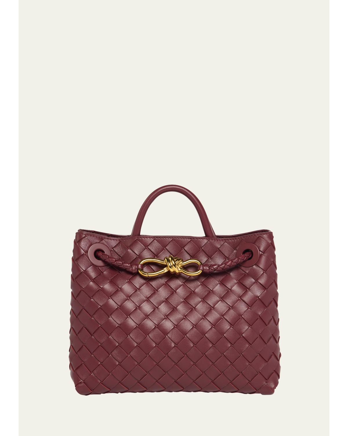 Andiamo Small Leather Top-Handle Bag