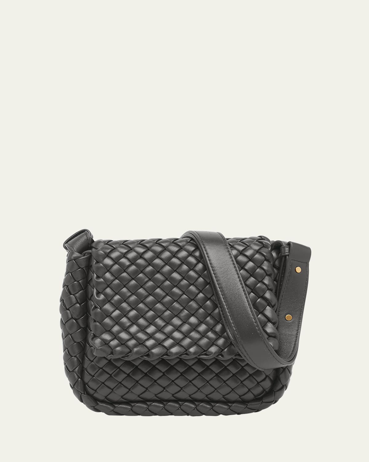 Bottega Veneta Mini Cobble Shoulder Bag In Agate Grey-gold