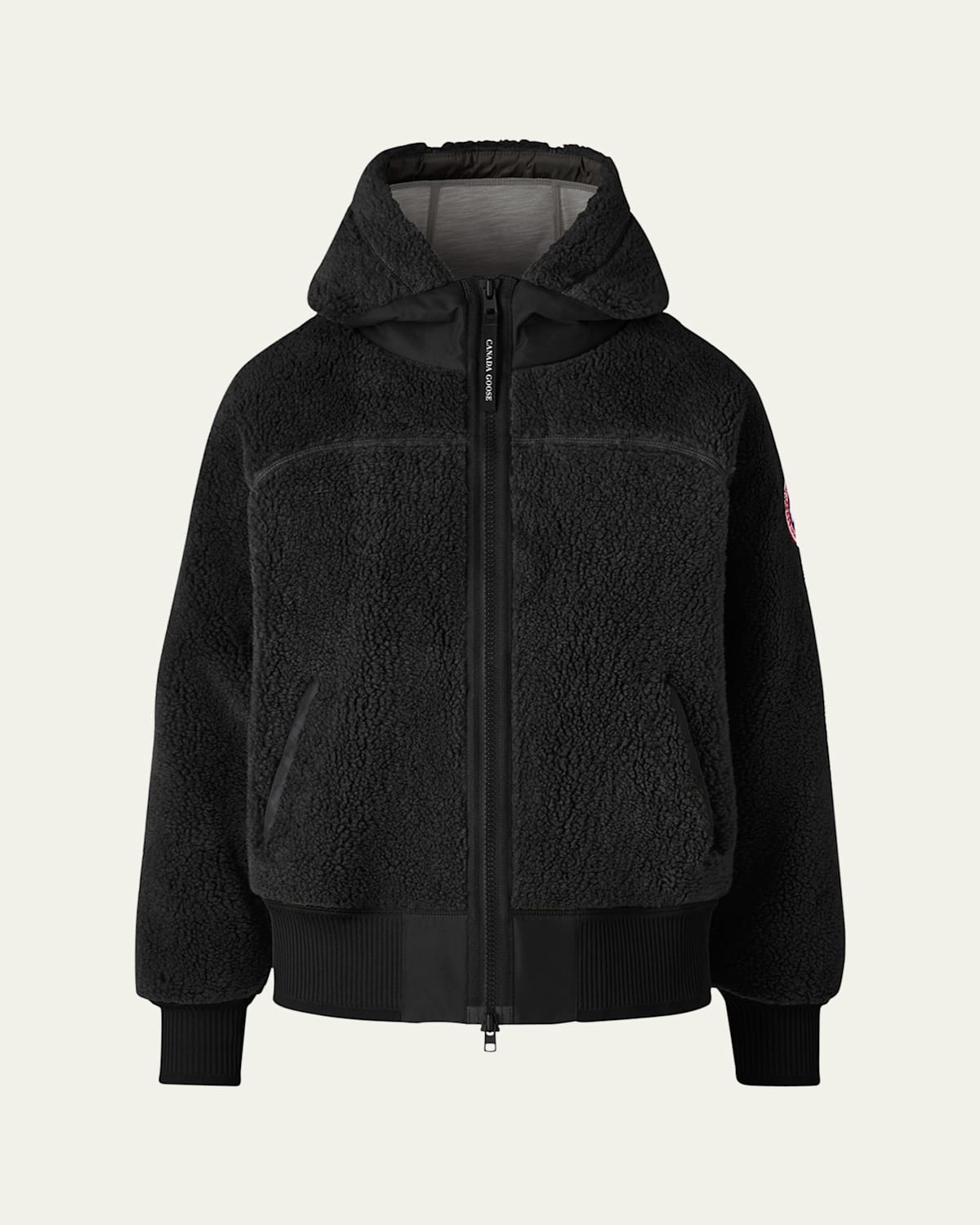 Canada Goose Simcoe Oversized Fleece Hoodie, Black In Black