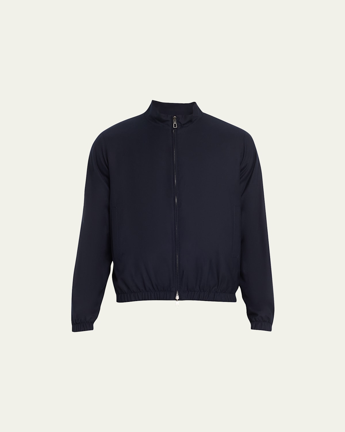 Loro Piana Men's Duo Wool Bomber Jacket In Navy