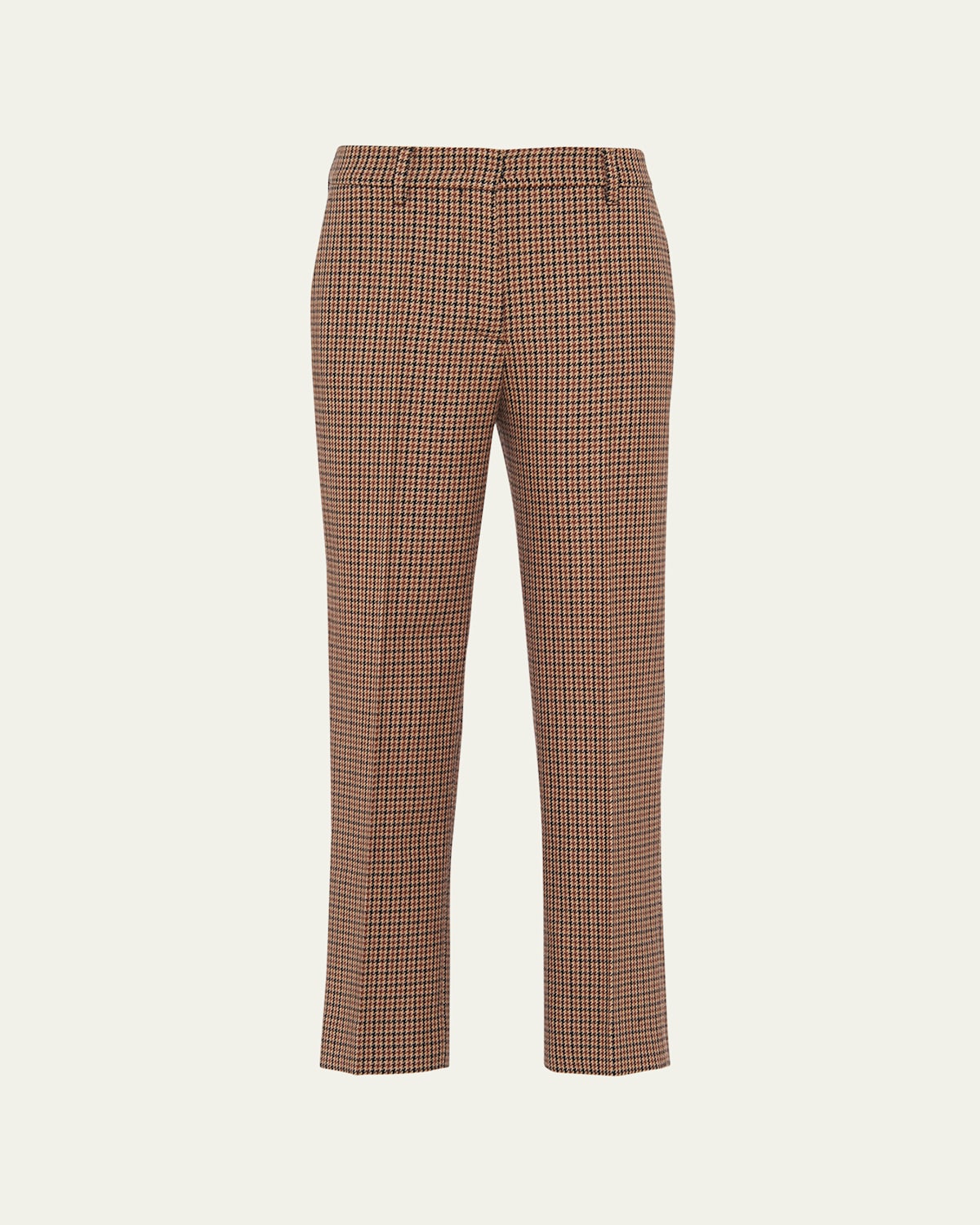 Prada Pied De Poule Straight Leg Wool Trousers