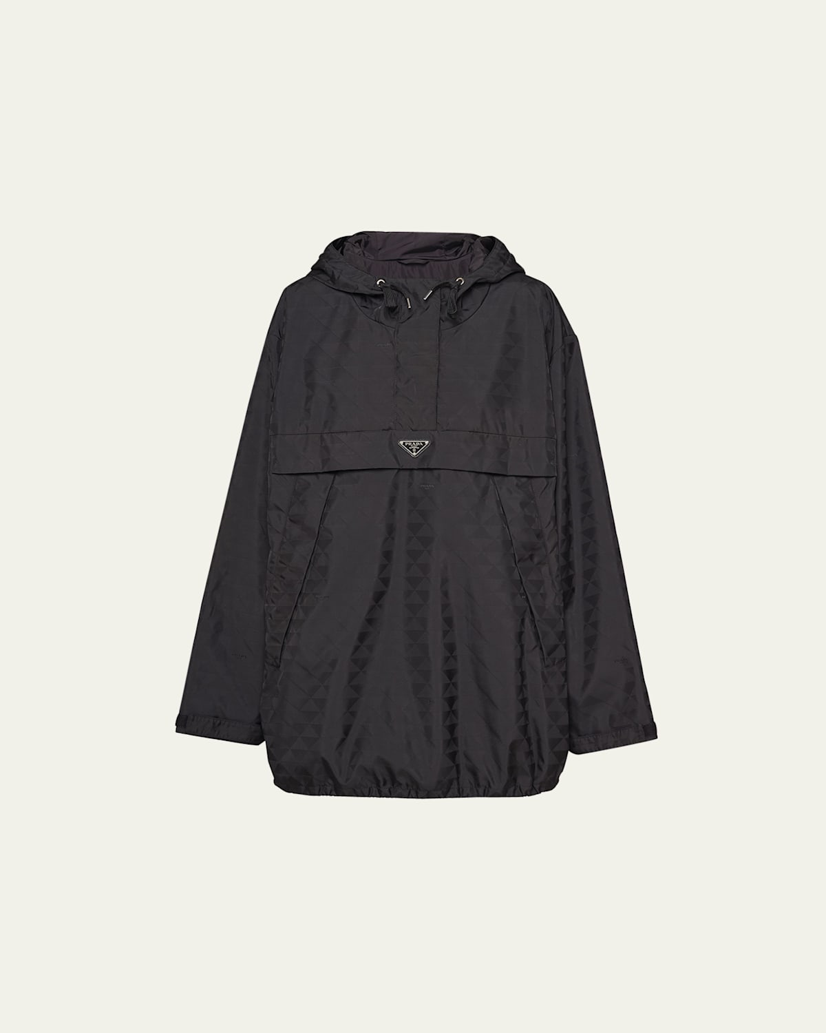 Prada Printed Nylon Blouson Jacket In Nero