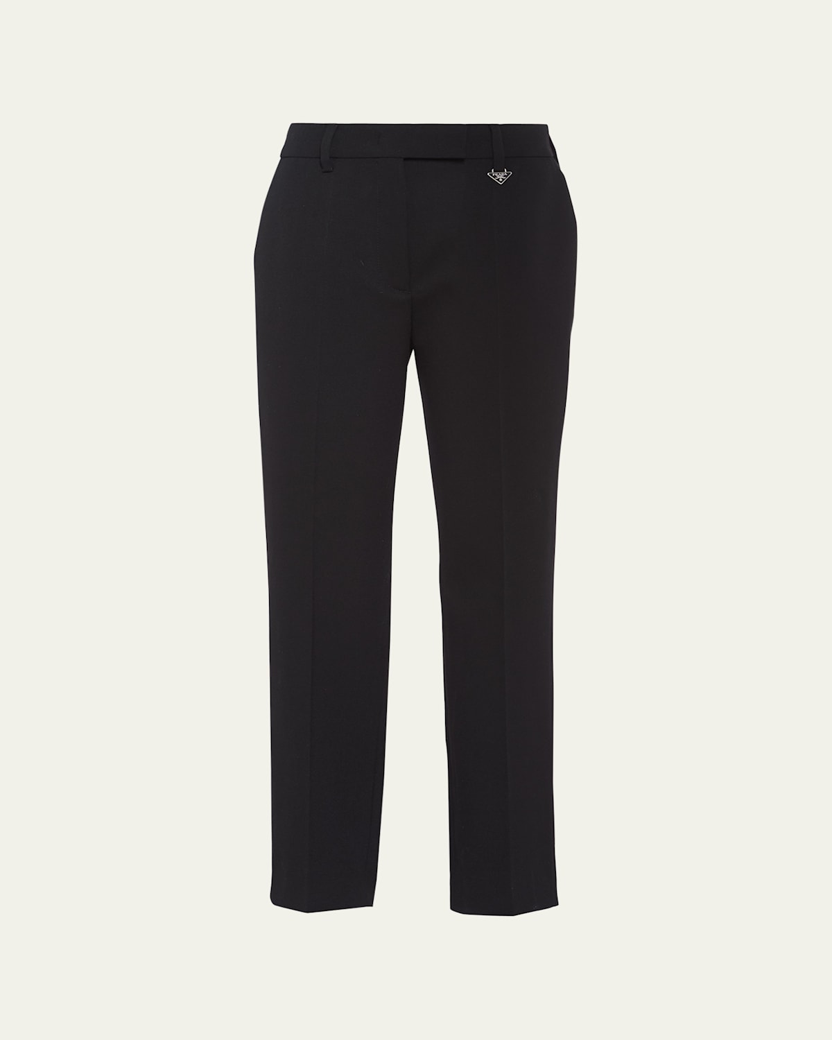 Prada Grain De Poudre Slim Trousers In Nero