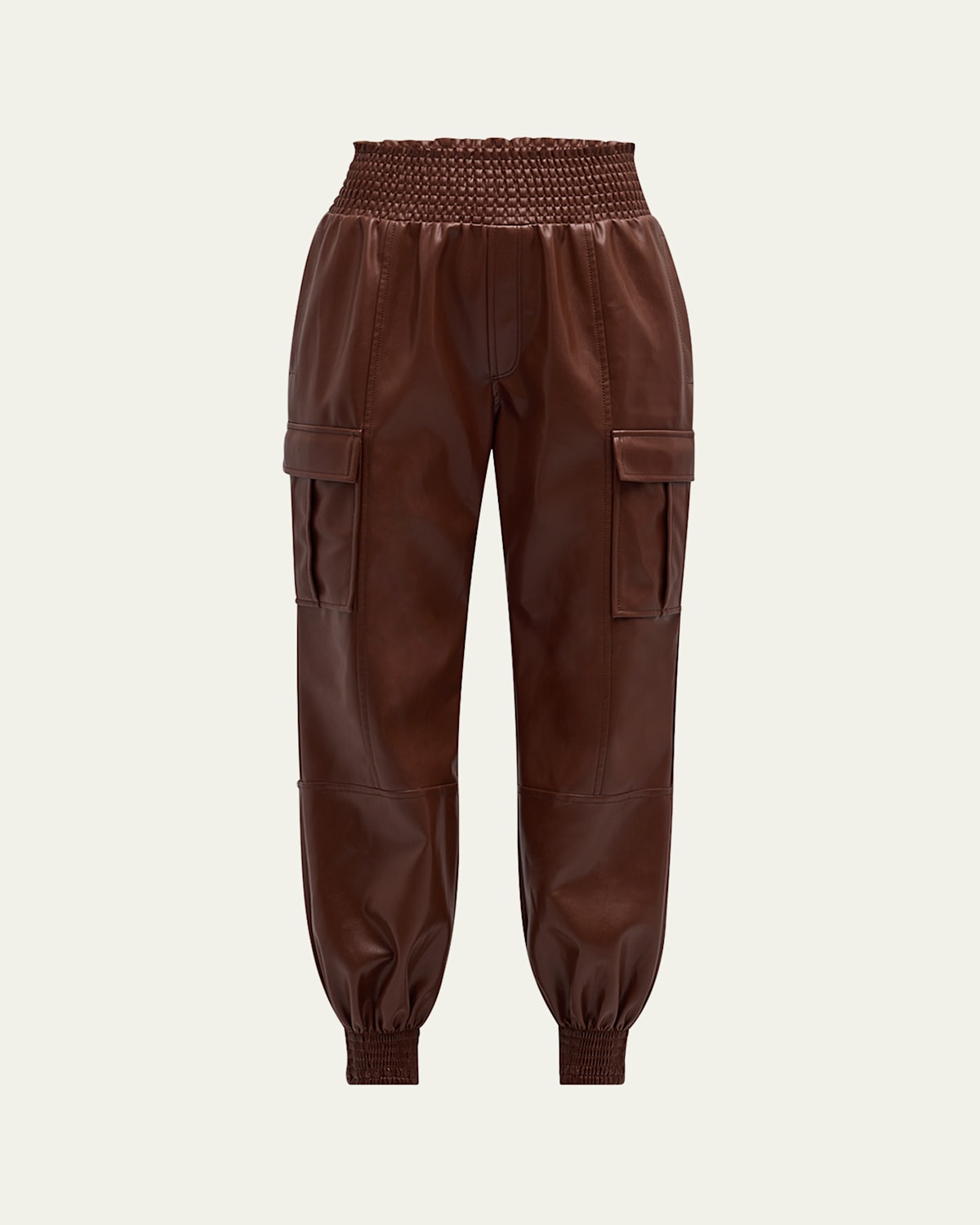 Shop Cinq À Sept Jenning Vegan Leather Cargo Pants In Espresso
